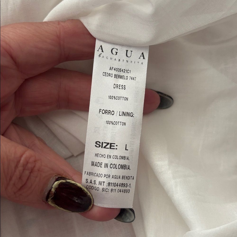 Agua by Agua Bendita Red Floral Backless Dress, L - Picture 14 of 14